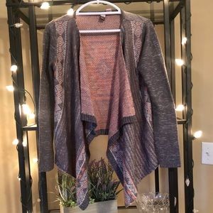 Tribal asymmetric sweater
